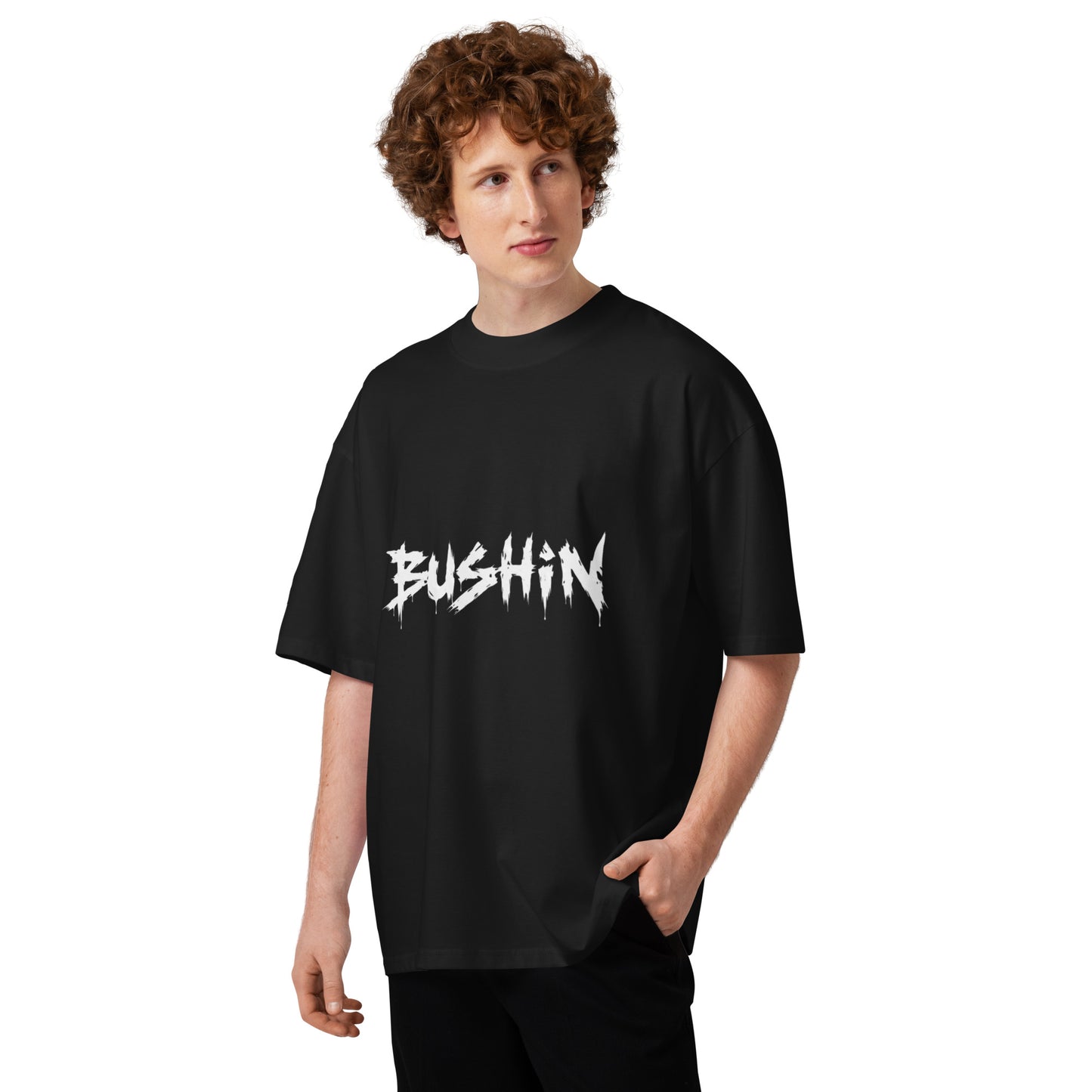 Unisex loose fit t-shirt bushin front model