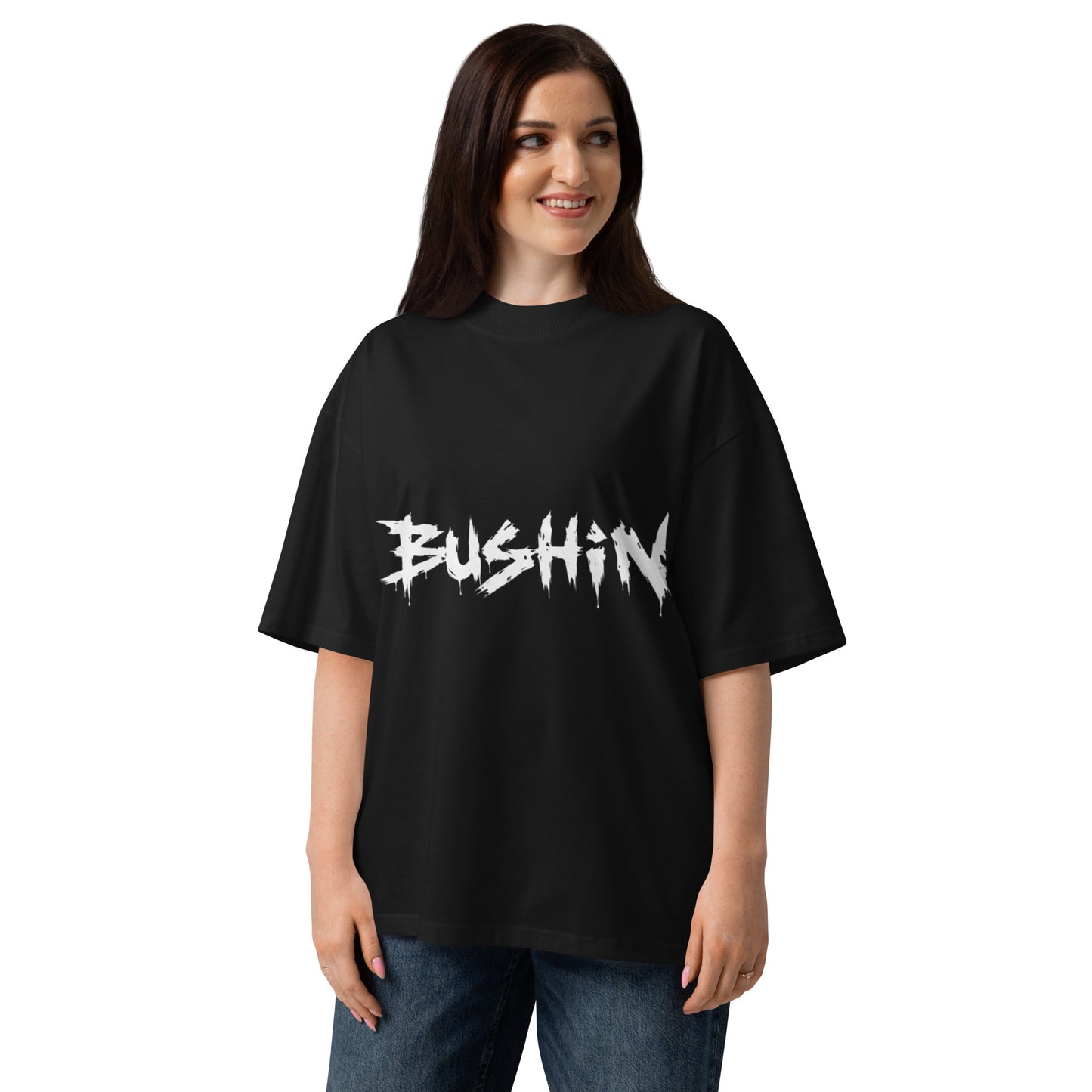 Unisex loose fit t-shirt bushin front model