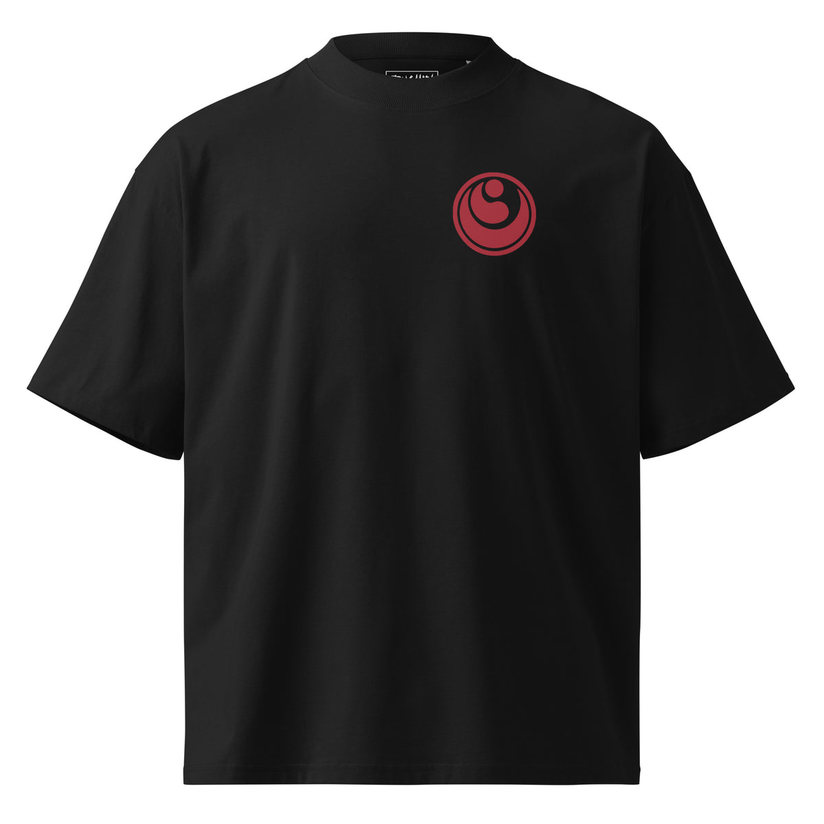 Black t-shirt with red shinkyokushin logo