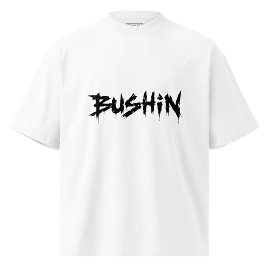 Unisex loose fit t-shirt bushin front white